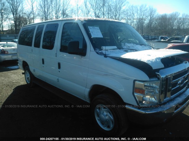 1FBNE31L28DA20924 - 2008 FORD ECONOLINE E350 SUPER DUTY WAGON WHITE photo 1