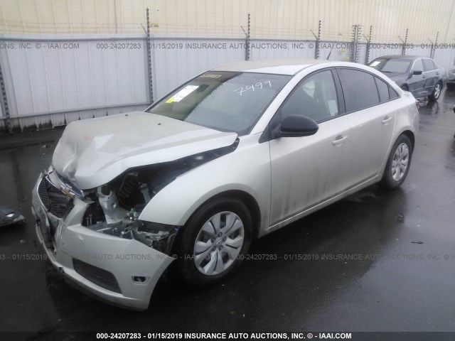 1G1PA5SG3E7187499 - 2014 CHEVROLET CRUZE LS GOLD photo 2