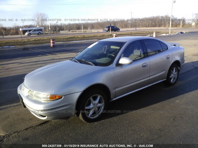 1G3NL52T11C247688 - 2001 OLDSMOBILE ALERO GL SILVER photo 2