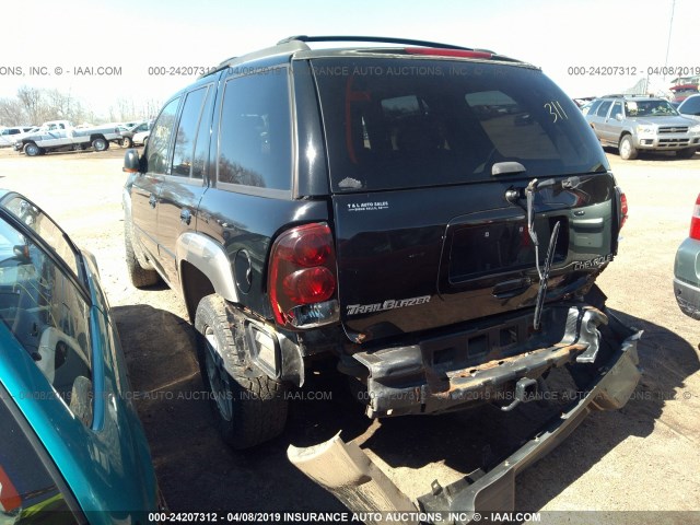 1GNDT13S222276321 - 2002 CHEVROLET TRAILBLAZER  BLACK photo 3