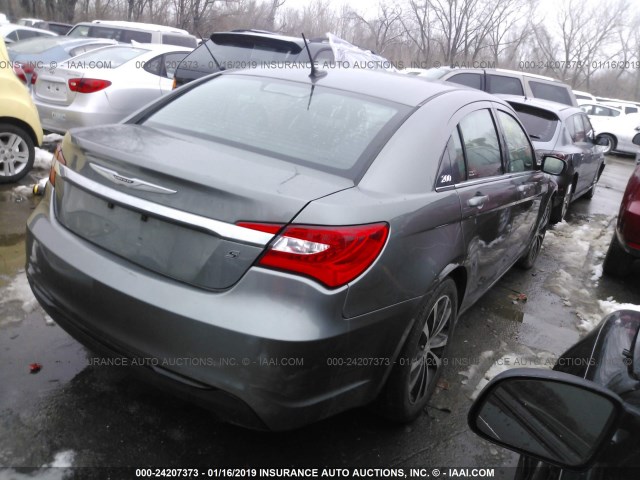 1C3CCBBG8CN258384 - 2012 CHRYSLER 200 TOURING GRAY photo 4