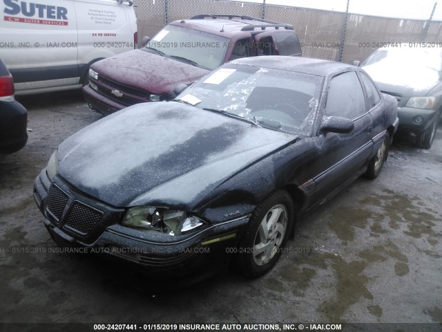 1G2NW14D7NC288729 - 1992 PONTIAC GRAND AM GT BLACK photo 2