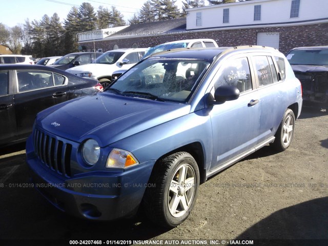 1J8FT47W87D211039 - 2007 JEEP COMPASS BLUE photo 2