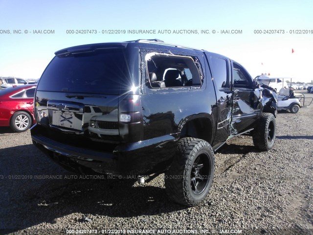 1GNSKJE75DR361229 - 2013 CHEVROLET SUBURBAN K1500 LT BLACK photo 4