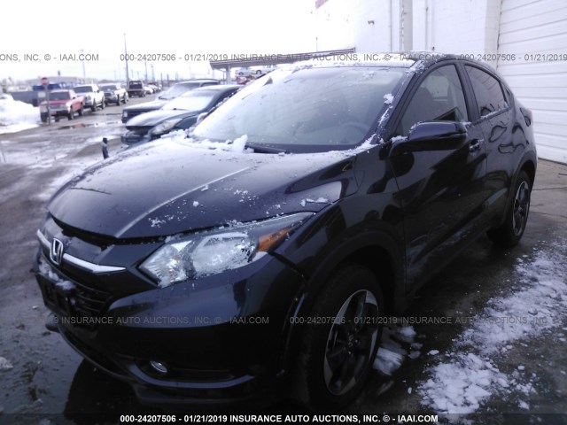 3CZRU6H53JM728886 - 2018 HONDA HR-V EX BLACK photo 2