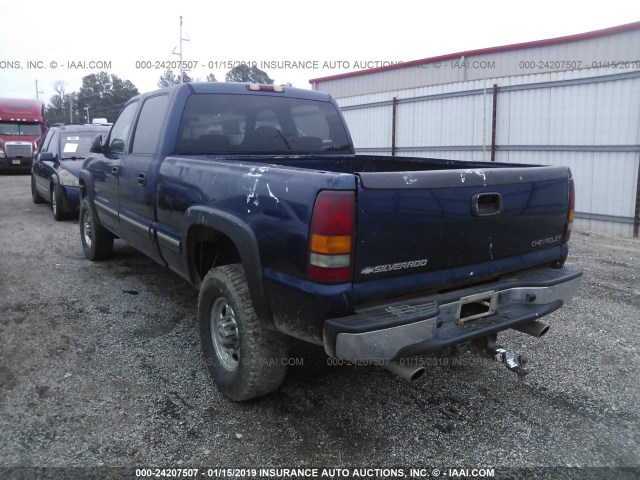 1GCHC23U02F150064 - 2002 CHEVROLET SILVERADO C2500 HEAVY DUTY BLUE photo 3