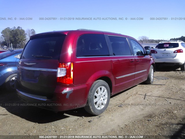 2C4RC1BG4ER159325 - 2014 CHRYSLER TOWN & COUNTRY TOURING MAROON photo 4