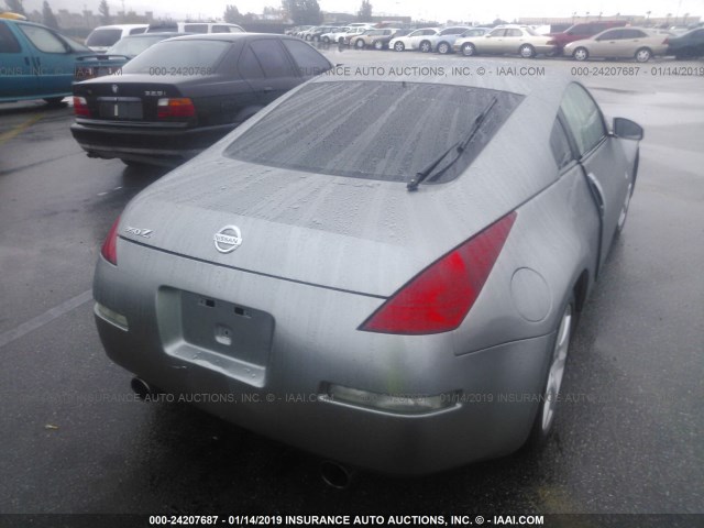 JN1AZ34D74T150803 - 2004 NISSAN 350Z COUPE SILVER photo 4