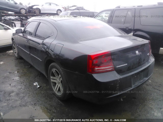 2B3KA53H66H241930 - 2006 DODGE CHARGER R/T BLACK photo 3