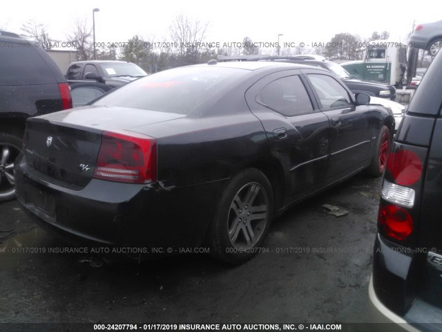 2B3KA53H66H241930 - 2006 DODGE CHARGER R/T BLACK photo 4