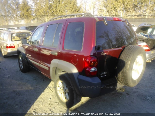 1J4GL48KX3W632924 - 2003 JEEP LIBERTY SPORT/FREEDOM MAROON photo 3