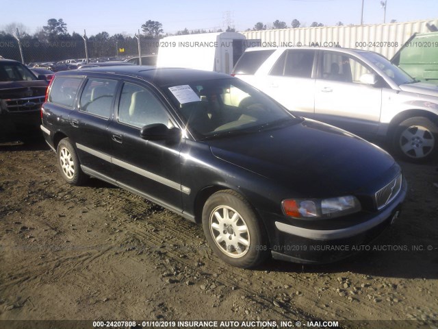 YV1SW61R122250338 - 2002 VOLVO V70 BLACK photo 1