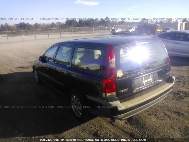 YV1SW61R122250338 - 2002 VOLVO V70 BLACK photo 3