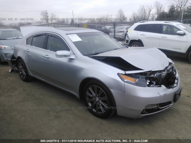 19UUA8F3XEA000590 - 2014 ACURA TL SE SILVER photo 1