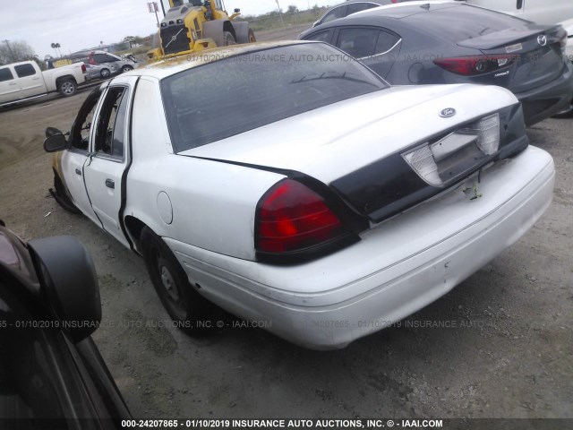 2FAFP71W03X215844 - 2003 FORD CROWN VICTORIA POLICE INTERCEPTOR WHITE photo 3