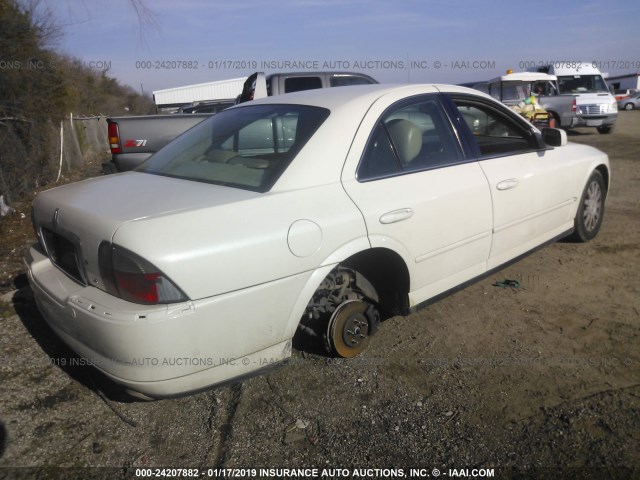 1LNHM86S05Y635593 - 2005 LINCOLN LS WHITE photo 4