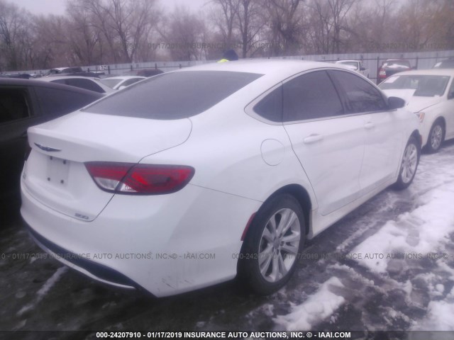 1C3CCCAB8FN588008 - 2015 CHRYSLER 200 LIMITED WHITE photo 4