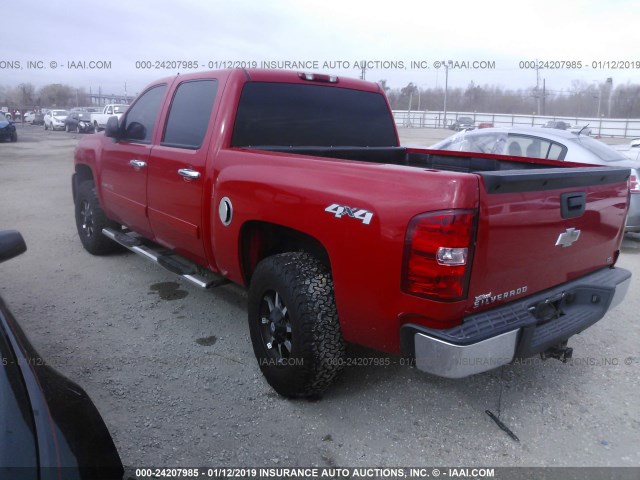 2GCEK13YX71572263 - 2007 CHEVROLET SILVERADO K1500 CREW CAB RED photo 3