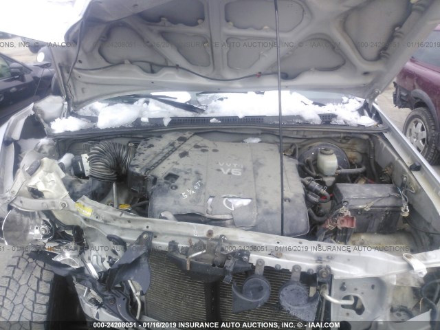 5TEUU42N56Z170675 - 2006 TOYOTA TACOMA ACCESS CAB ვერცხლისფერი ფოტო 10