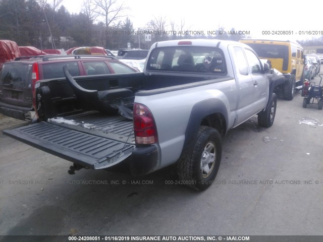 5TEUU42N56Z170675 - 2006 TOYOTA TACOMA ACCESS CAB ვერცხლისფერი ფოტო 4