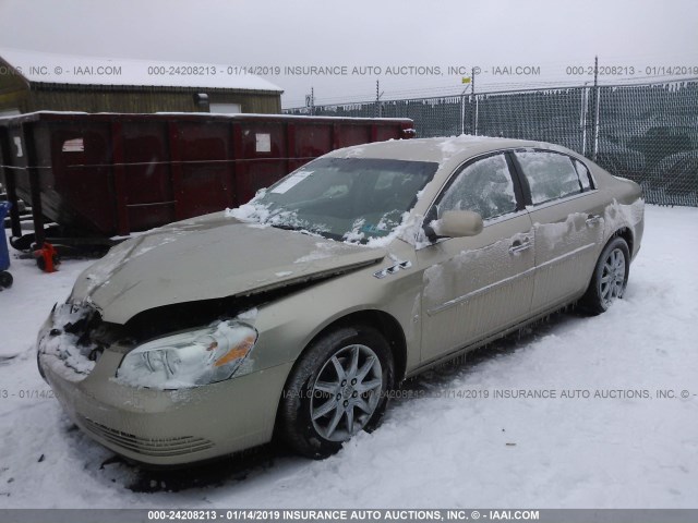 1G4HD57226U212164 - 2006 BUICK LUCERNE CXL GOLD photo 2