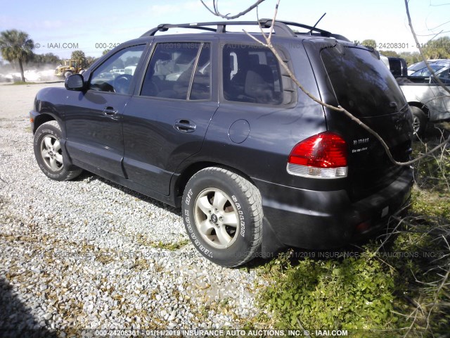 KM8SC73D16U097584 - 2006 HYUNDAI SANTA FE GLS/LIMITED BLACK photo 3