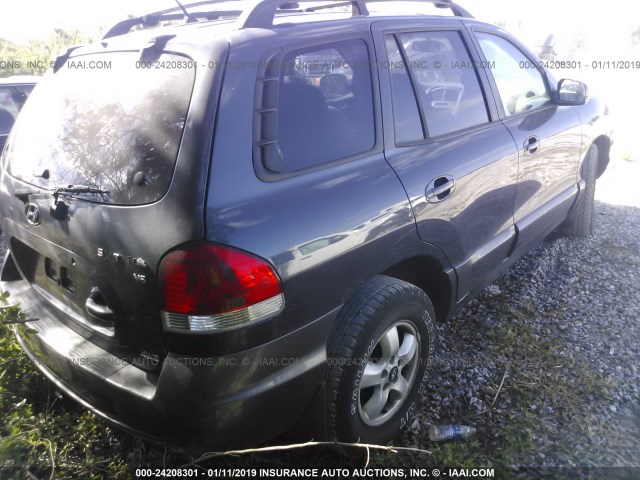 KM8SC73D16U097584 - 2006 HYUNDAI SANTA FE GLS/LIMITED BLACK photo 4