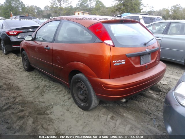 3FAFP31N45R159697 - 2005 FORD FOCUS ZX3 ORANGE photo 3