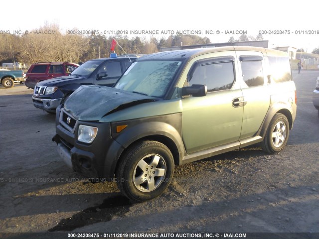 5J6YH28695L011031 - 2005 HONDA ELEMENT EX GREEN photo 2