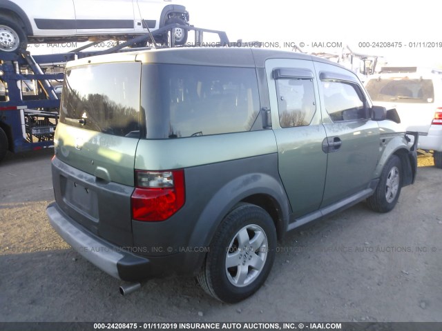 5J6YH28695L011031 - 2005 HONDA ELEMENT EX GREEN photo 4