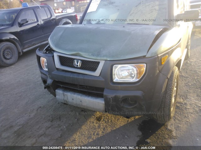 5J6YH28695L011031 - 2005 HONDA ELEMENT EX GREEN photo 6