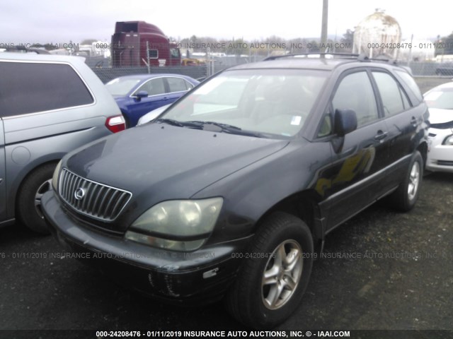 JT6HF10U9Y0122725 - 2000 LEXUS RX 300 BLACK photo 2