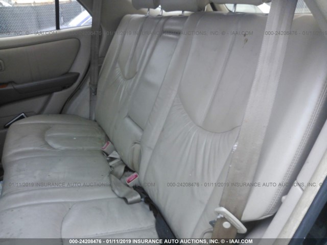 JT6HF10U9Y0122725 - 2000 LEXUS RX 300 BLACK photo 8