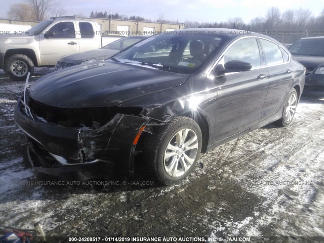 1C3CCCAB0GN105693 - 2016 CHRYSLER 200 LIMITED BLACK photo 2