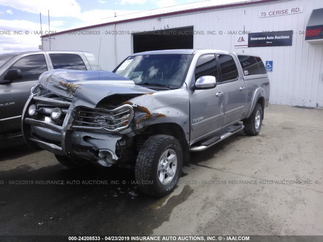 5TBDT44166S509088 - 2006 TOYOTA TUNDRA DOUBLE CAB SR5 SILVER photo 2