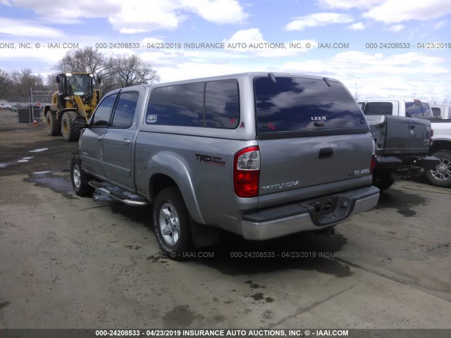 5TBDT44166S509088 - 2006 TOYOTA TUNDRA DOUBLE CAB SR5 SILVER photo 3