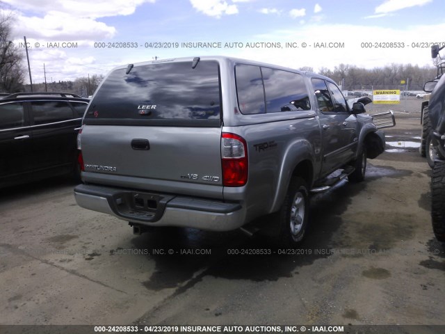 5TBDT44166S509088 - 2006 TOYOTA TUNDRA DOUBLE CAB SR5 SILVER photo 4