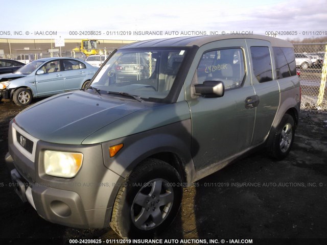 5J6YH28553L038960 - 2003 HONDA ELEMENT EX GREEN photo 2