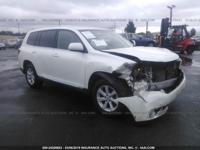 5TDZA3EH5DS044115 - 2013 TOYOTA HIGHLANDER PLUS WHITE photo 1