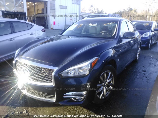 JN1BY1AP4GM220251 - 2016 INFINITI Q70 3.7 BLUE photo 2