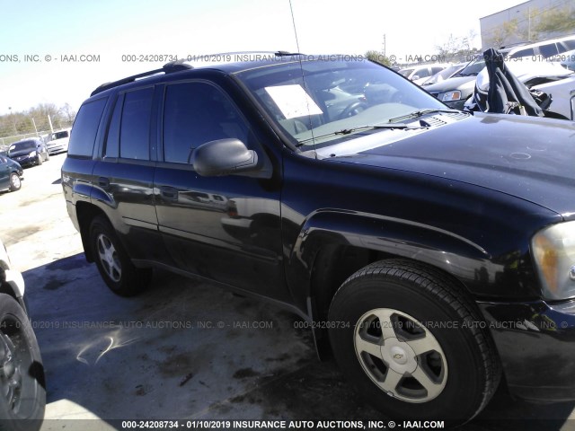 1GNDS13S962143161 - 2006 CHEVROLET TRAILBLAZER LS/LT BLACK photo 1