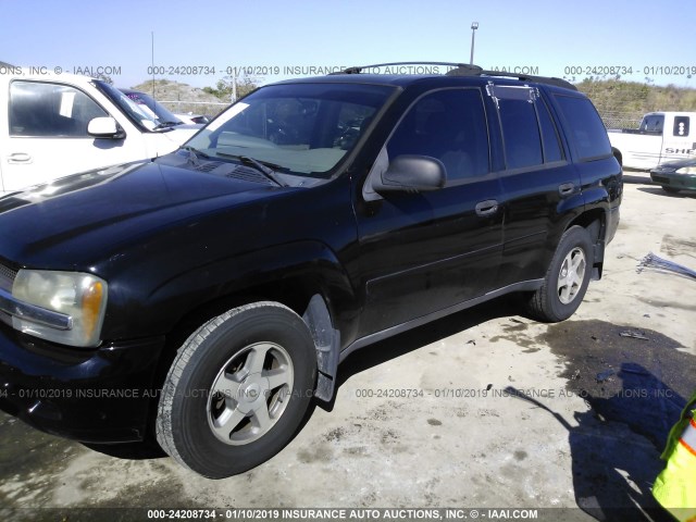 1GNDS13S962143161 - 2006 CHEVROLET TRAILBLAZER LS/LT BLACK photo 2