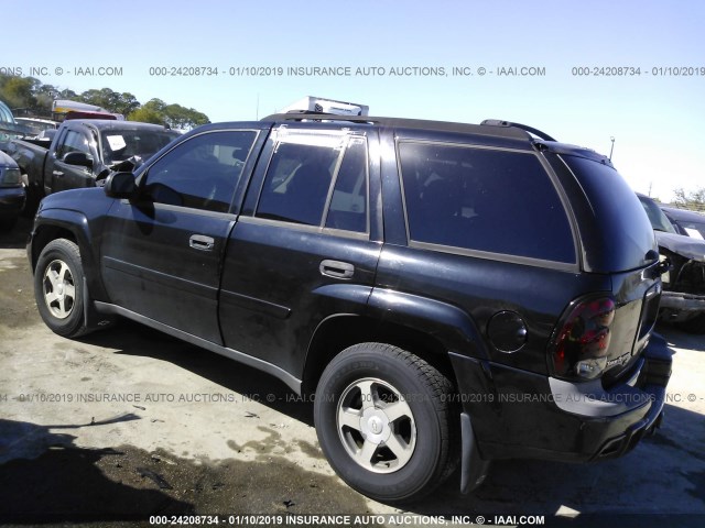 1GNDS13S962143161 - 2006 CHEVROLET TRAILBLAZER LS/LT BLACK photo 3