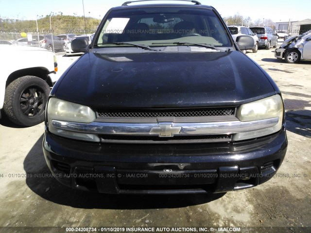 1GNDS13S962143161 - 2006 CHEVROLET TRAILBLAZER LS/LT BLACK photo 6