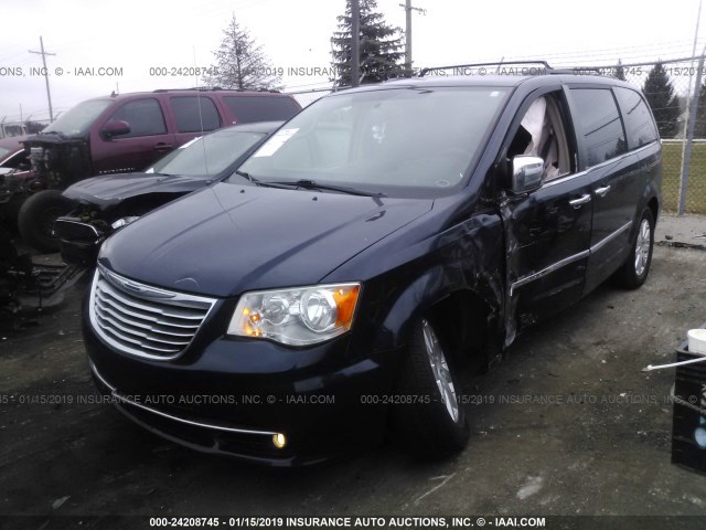 2C4RC1CG4CR362422 - 2012 CHRYSLER TOWN & COUNTRY TOURING L BLUE photo 2