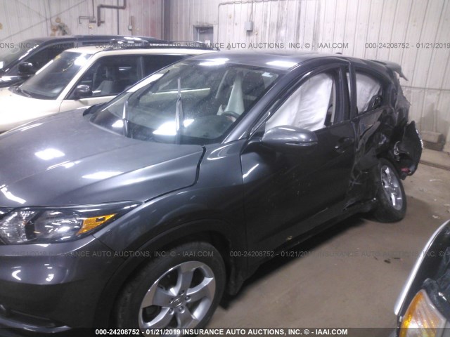 3CZRU6H5XGM744768 - 2016 HONDA HR-V EX GRAY photo 2