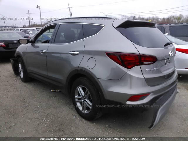 5NMZU3LBXHH051690 - 2017 HYUNDAI SANTA FE SPORT  SILVER photo 3