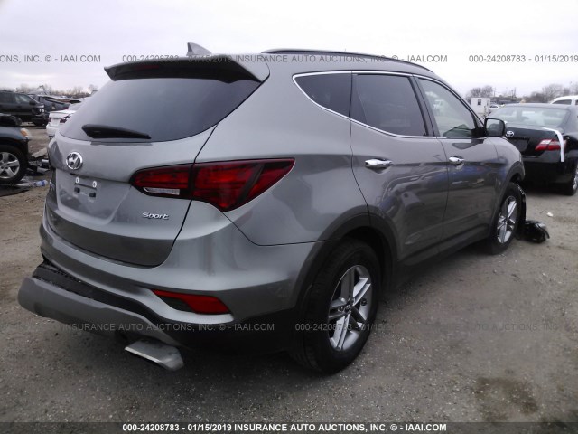 5NMZU3LBXHH051690 - 2017 HYUNDAI SANTA FE SPORT  SILVER photo 4