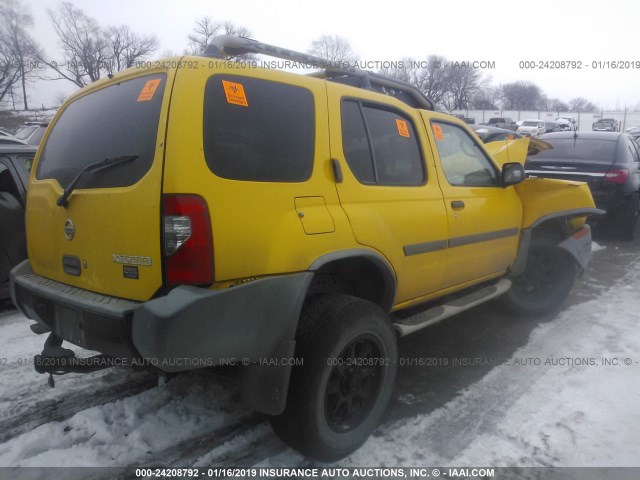 5N1ED28Y44C636002 - 2004 NISSAN XTERRA XE/SE YELLOW photo 4