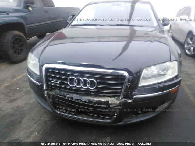 WAUMV94E58N007289 - 2008 AUDI A8 L QUATTRO BLACK photo 6